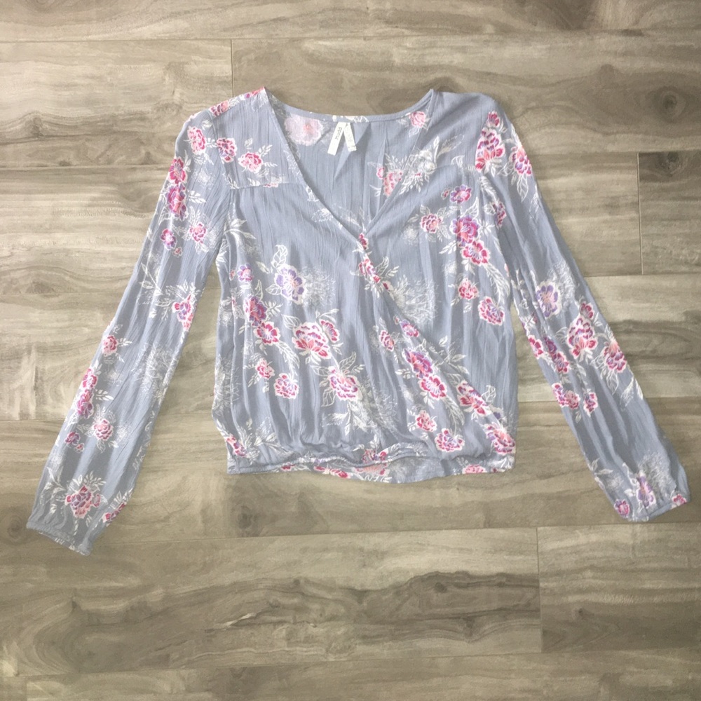 NWOT Floral Long-Sleeve Blouse